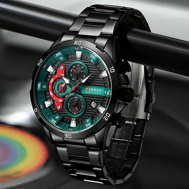 Curren 8402 Negro Verde